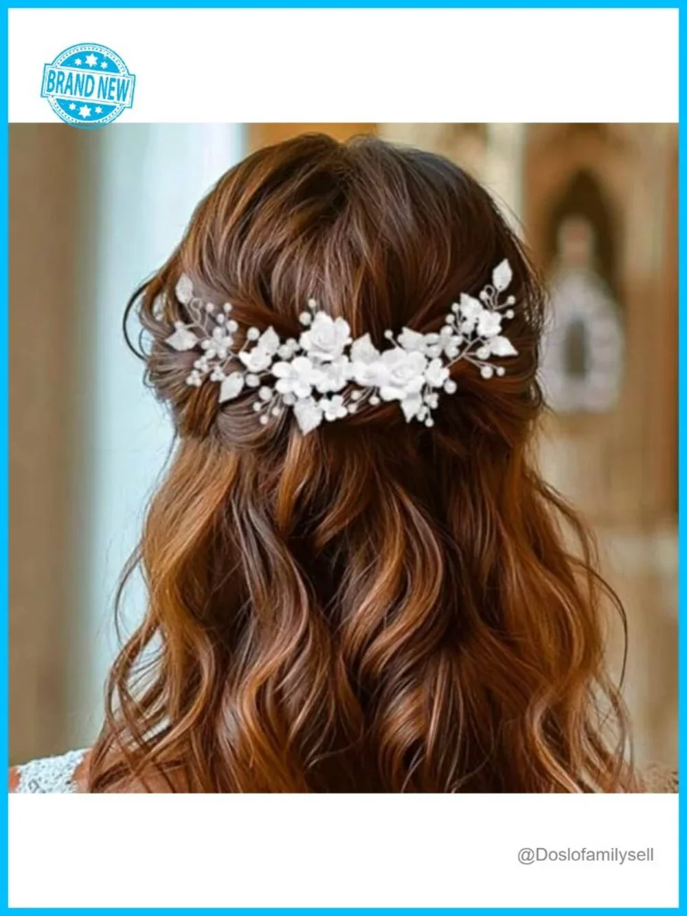 Crystal Pearl Bridal Hair Vine Headpiece Wedding Leaf Hair Accessories